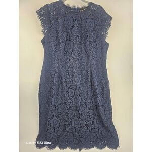 Women's Miusol, sz2XL, navy blue fully lined lace dress, NWT